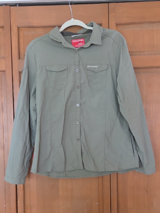 Craghoppers Tops - Craghoppers Olive Green Long-Sleeve Utility Shirt